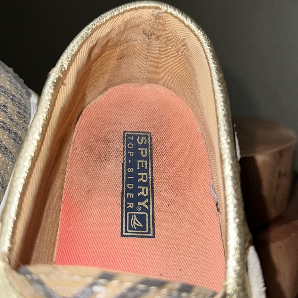 SPERRY Women’s Bahama Gold/Brn Zebra Sequins - Picture 15 of 16